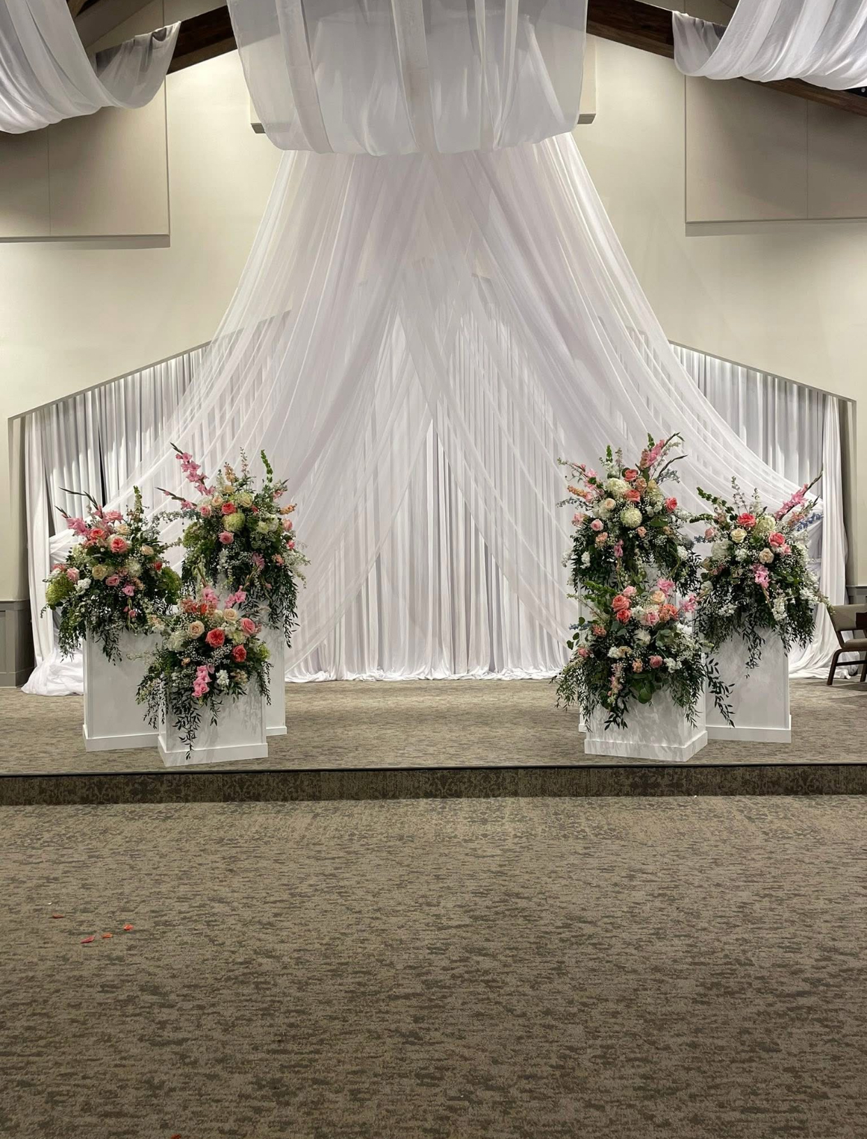 wedding altar floral arrangements