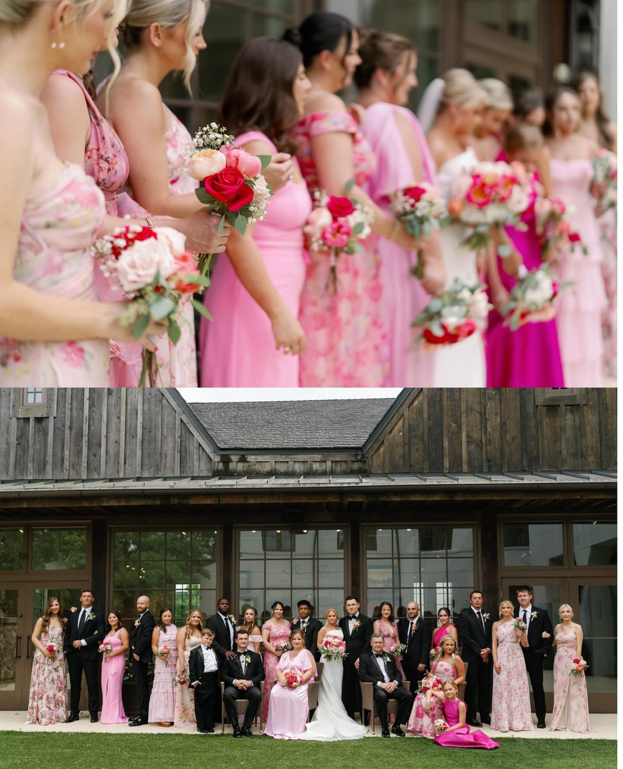 wedding party collage
